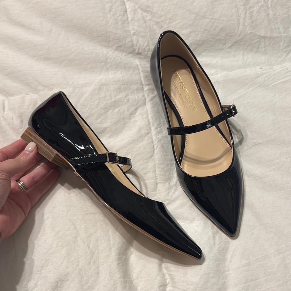 Black Patent Leather Mary Jane Flats